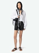 Blouse Troene - Blouse oversize en coton tomboy, manches longues.