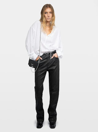 Troene Blouse - Oversize tomboy cotton blouse, long sleeves.
