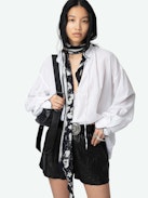 Blouse Troene - Blouse oversize en coton tomboy, manches longues.
