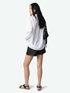 Blouse Troene - Blouse oversize en coton tomboy, manches longues.