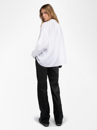 Blouse Troene - Blouse oversize en coton tomboy, manches longues.