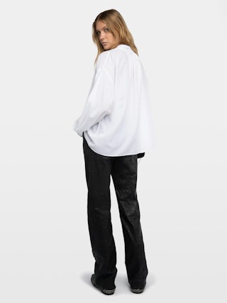 Troene Blouse - Oversize tomboy cotton blouse, long sleeves.