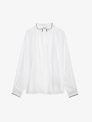 Blouse Troene - Blouse oversize en coton tomboy, manches longues.