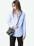 Camisa Thelma - Camisa estilo western de popelina con mangas largas y cierre abotonado con botones joya.