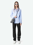 Camisa Thelma - Camisa estilo western de popelina con mangas largas y cierre abotonado con botones joya.