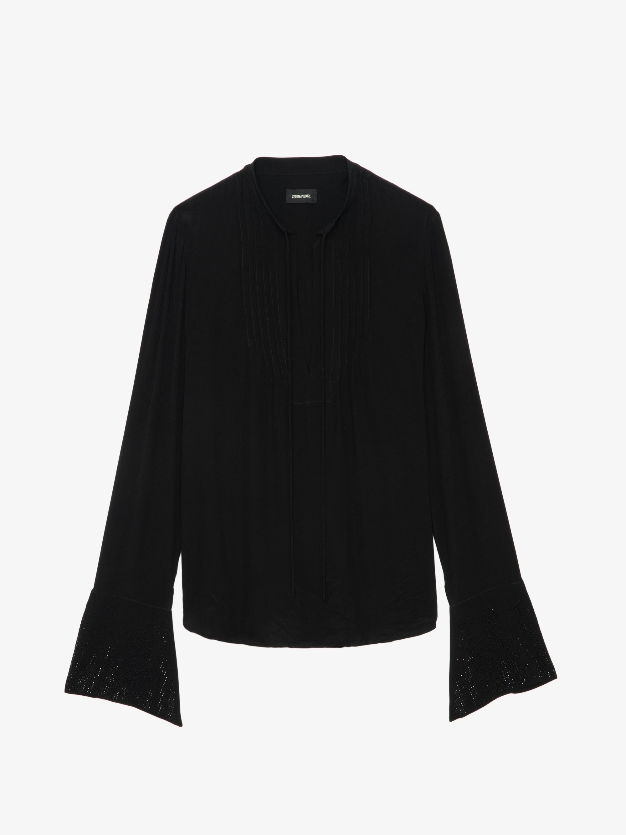「ZADIG&VOLTAIRE」 7分袖ブラウス S ブラック レディース Zadig & Voltaire Women's Sz Small Sheer Black Dot Midi Shirt
