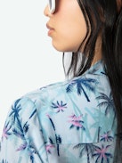 Telmos Shirt 100% Silk - Printed silk shirt, short sleeves.