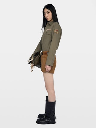 Overshirt Taskam - Military-inspired cotton canvas overshirt.