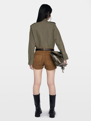 Overshirt Taskam - Military-inspired cotton canvas overshirt.