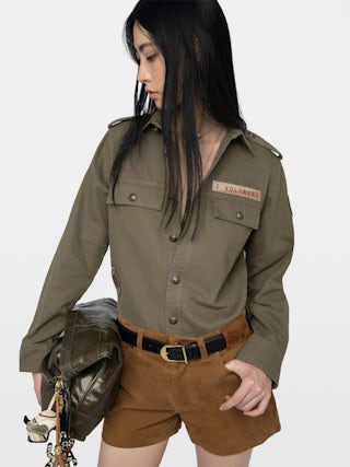 Overshirt Taskam - Military-inspired cotton canvas overshirt.