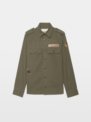 Overshirt Taskam - Military-inspired cotton canvas overshirt.