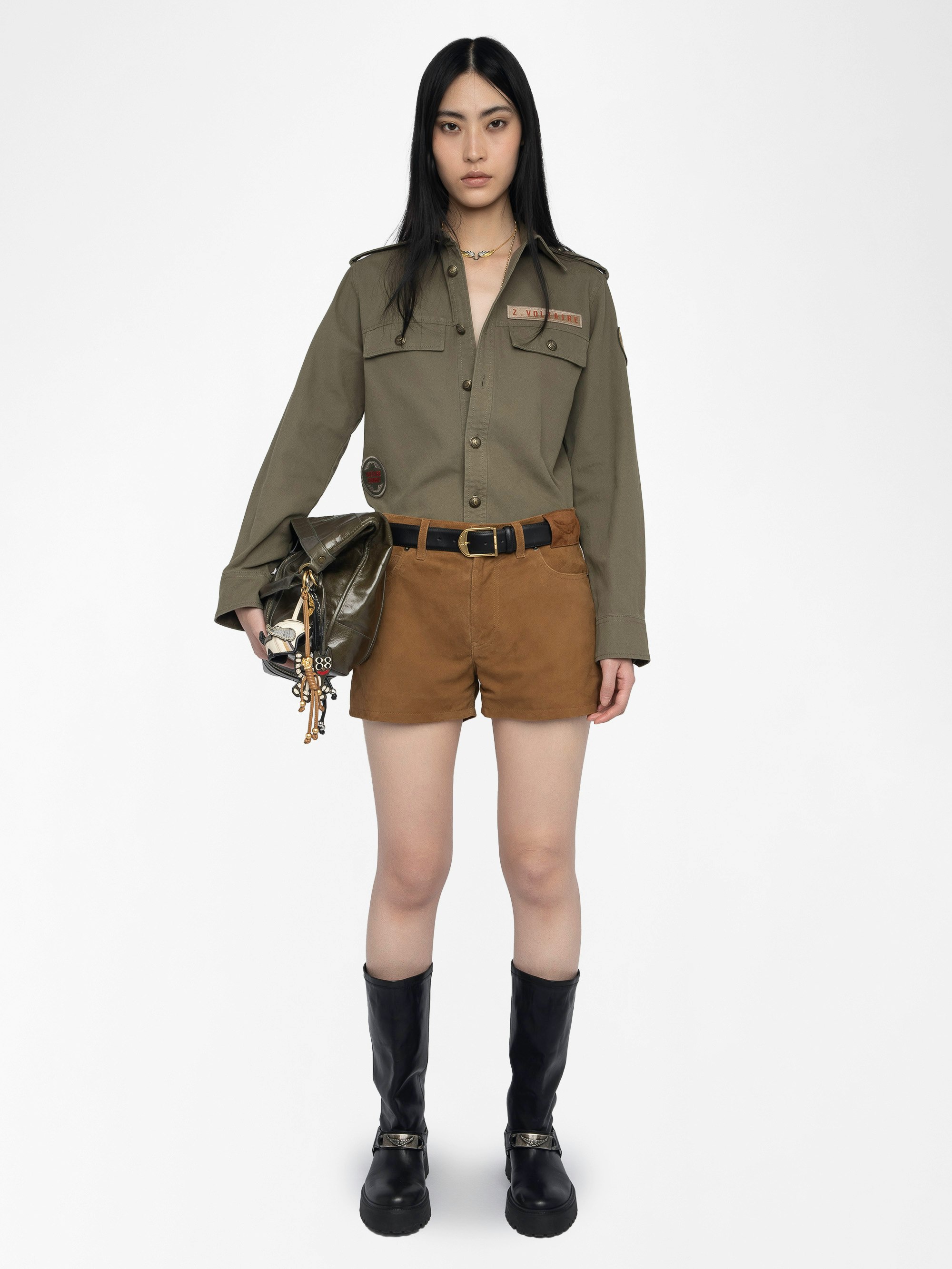 Sobrecamisa Taskam - Sobrecamisa de lona de algodón de inspiración militar.