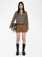 Overshirt Taskam - Military-inspired cotton canvas overshirt.