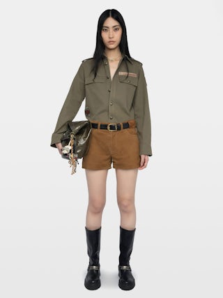 Taskam Overshirt - Military-inspired cotton canvas overshirt.