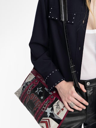 Overshirt Taskam - Tailored overshirt with rhinestones.