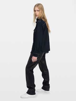 Taskam Overshirt - Tailored overshirt with rhinestones.