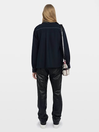 Taskam Overshirt - Tailored overshirt with rhinestones.