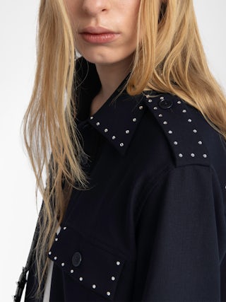 Overshirt Taskam - Tailored overshirt with rhinestones.