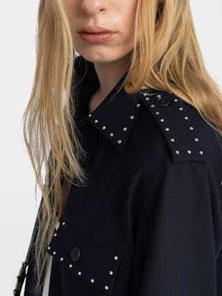 Taskam Overshirt - Tailored overshirt with rhinestones.