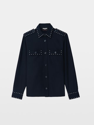 Taskam Overshirt - Tailored overshirt with rhinestones.