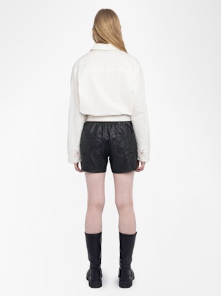 Morning Shirt - Loose-fitting cotton and linen shirt with embroidery.