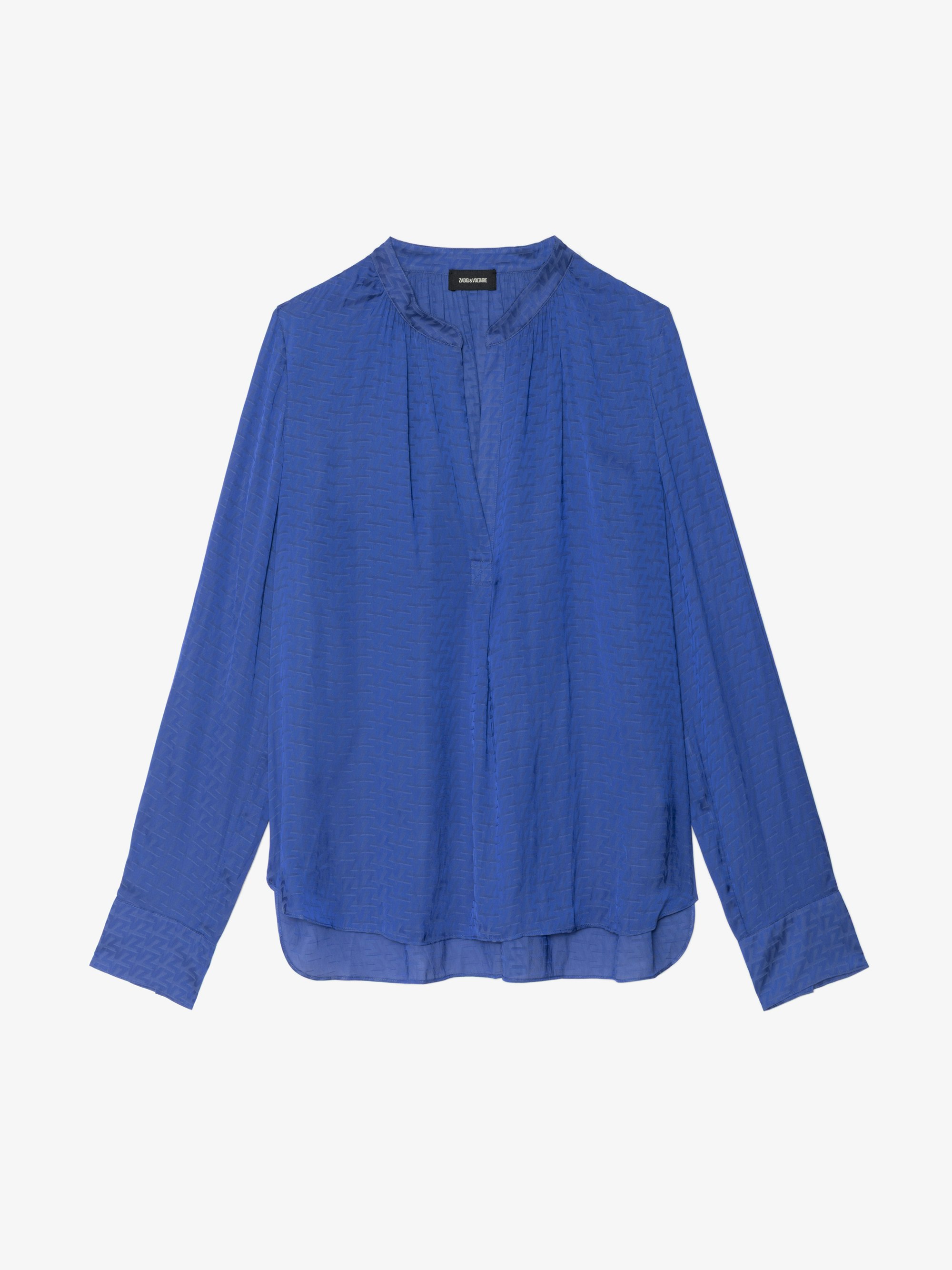 新品タグ付/ZADIG&VOLTAIRE TINKブラウス シャツ サテン Tink Satin Blouse shirt blue women | Zadig&Voltaire