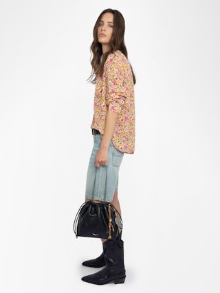 Chemise Tink - Tunique en viscose imprimée, manches longues et décolleté.