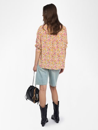 Chemise Tink - Tunique en viscose imprimée, manches longues et décolleté.