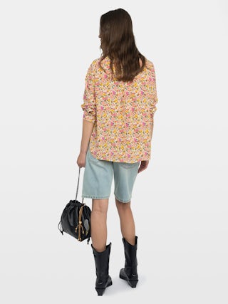 Tink Shirt - Printed viscose tunic with long sleeves and neckline.
