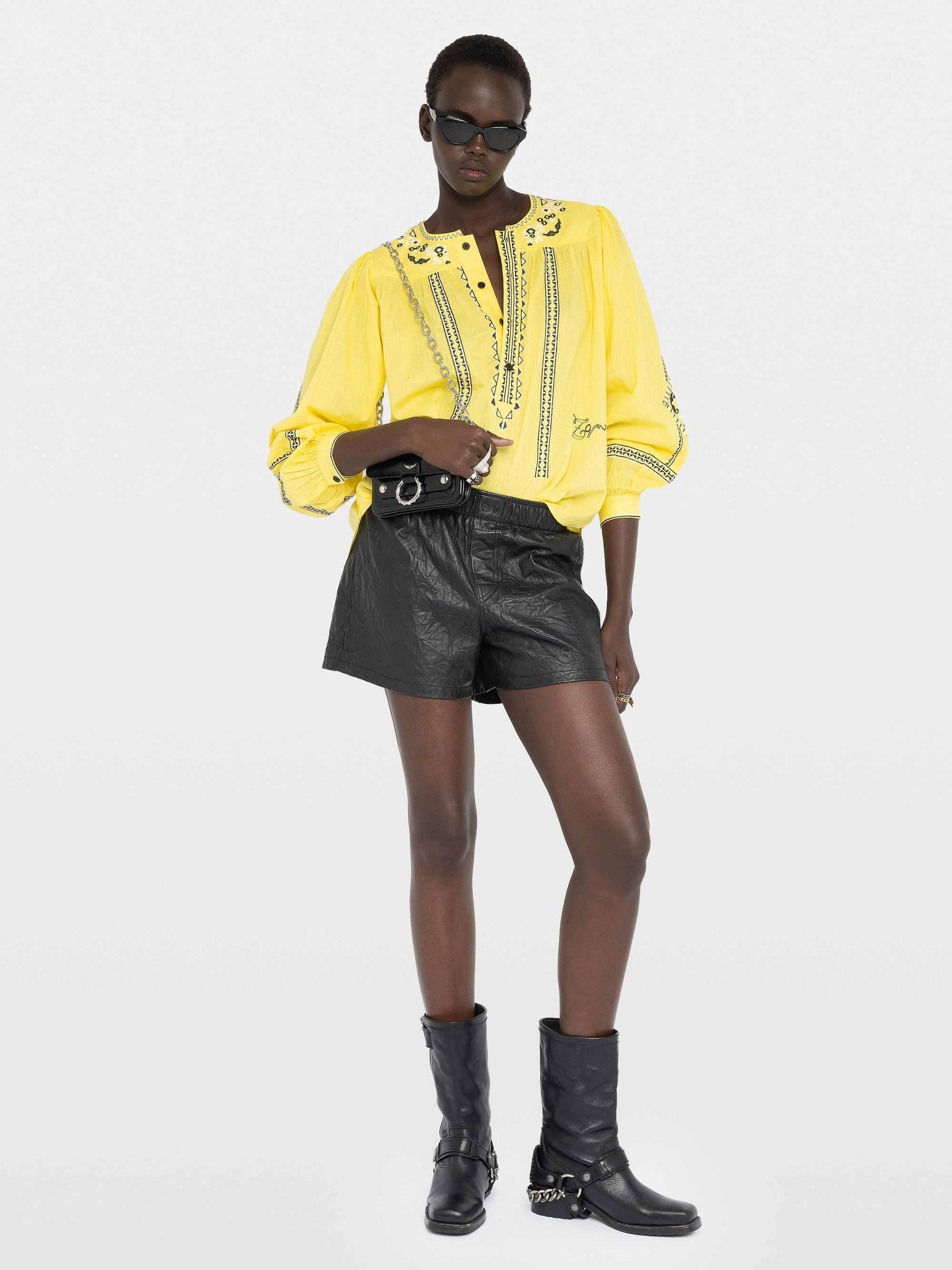 Tunic Tigy - Oversized cotton tunic with embroidery.