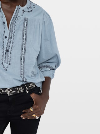 Tunique Tigy - Tunique en coton oversize avec broderie.