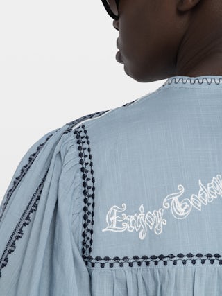 Tunique Tigy - Tunique en coton oversize avec broderie.