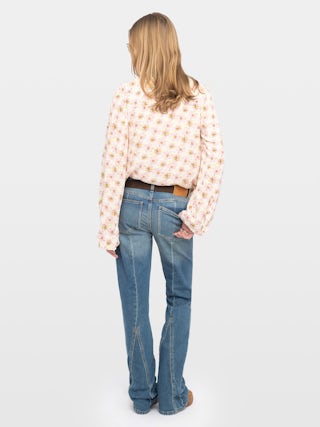 Tunic Torny - Printed viscose tunic with long sleeves and V-neckline.