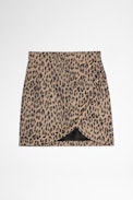 Gonna Julipe Leopard - Gonna corta a portafoglio con stampa leopardata donna
