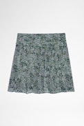 Gonna Jadala - Abito corto verde con stampa floreale donna