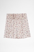 Gonna Jadala - Gonna corta bianca con stampa floreale donna
