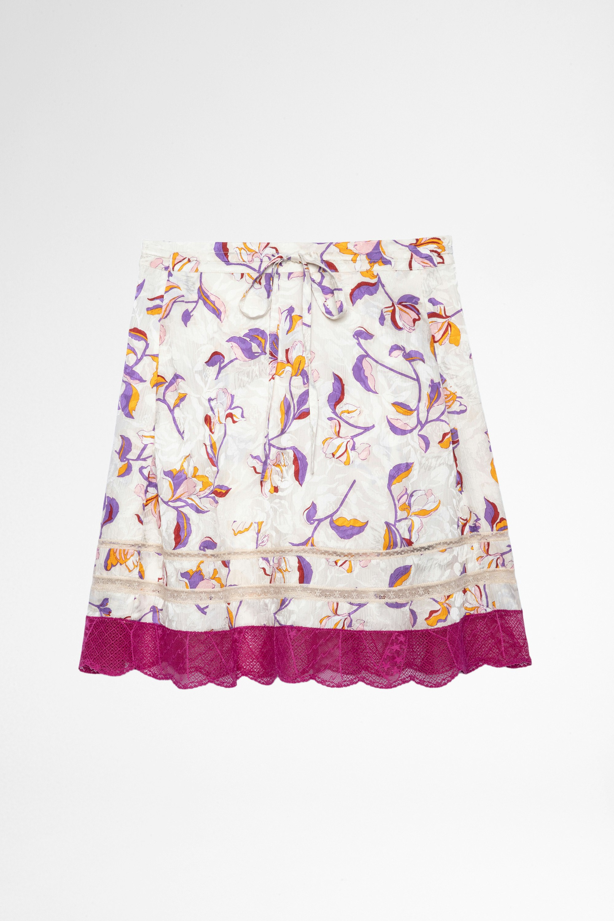 Jaelle Skirt Women's beige floral print skirt