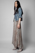 Gonna Johan Leopard - Gonna lunga con stampa leopardata Donna
