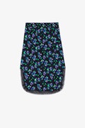 Jozy Silk Skirt - Women’s mid-length skirt in black floral silk