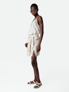 Joji Skirt - Women's off white floral wrap skirt.