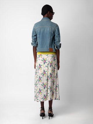 Jupe June - Jupe longue à imprimé Soft Bouquet et boutonnée.