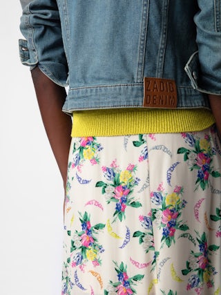 Jupe June - Jupe longue à imprimé Soft Bouquet et boutonnée.