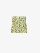 Joseline Skirt - Women's yellow floral midi skirt.