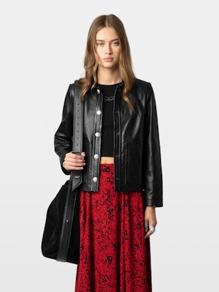 Joyo Skirt - Long flared skirt with Wild Voltaire print.