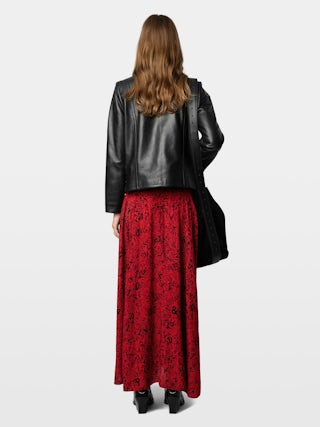 Joyo Skirt - Long flared skirt with Wild Voltaire print.