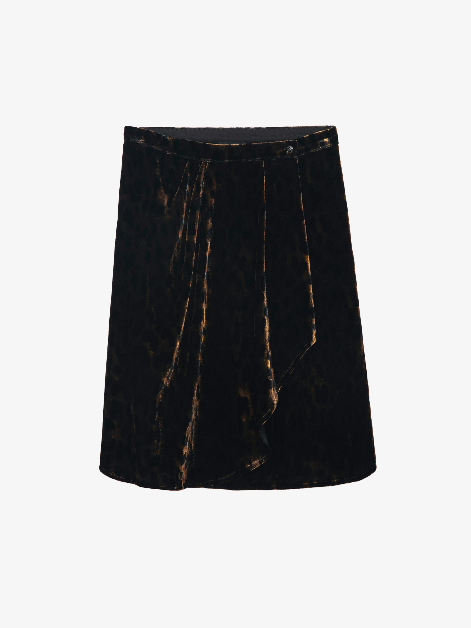 スカート ZADIG&VOLTAIRE JAIME SUEDE SKIRT Elegant Black Leather Short Skirt for Women | Zadig&Voltaire