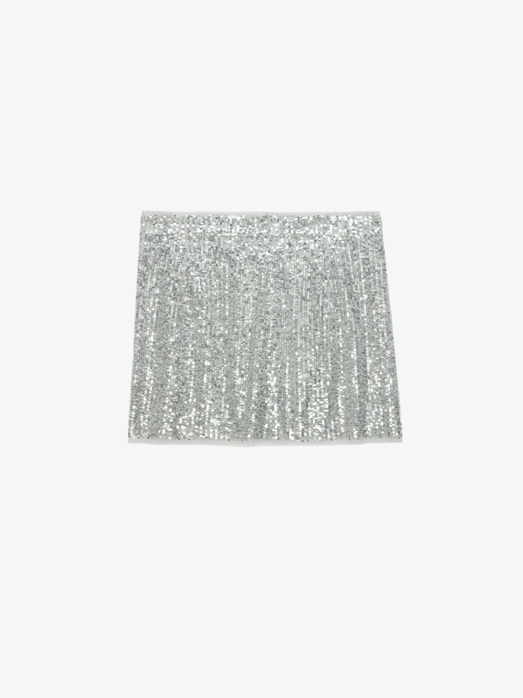 Short Gold Sequin and Lace Skirt | Zadig&Voltaire