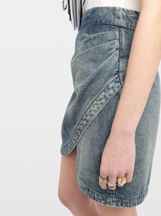 Skirt Julipe Denim - Short denim skirt.
