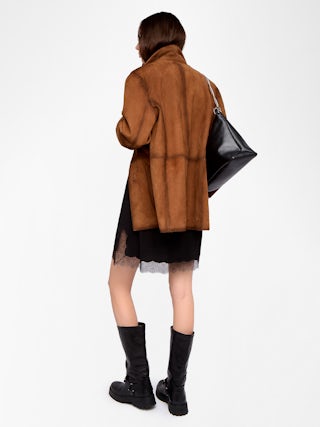 Rock Jarvisa - Kurzer Rock im Lingerie-Stil aus Viskose mit Spitze.