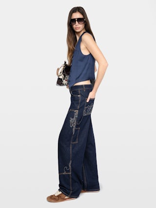 Waistcoat Emaux Satin - Waistcoat in Japanese satin, button fastening.